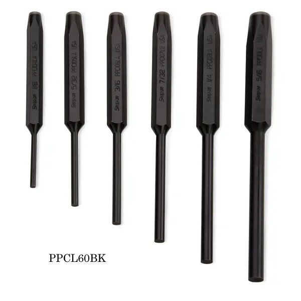 Snapon Hand Tools PPCL60BK Long Pin Punch Set